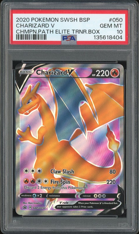 2020 Pokemon SWSH Black Star Promos Charizard V #SWSH050 PSA 10