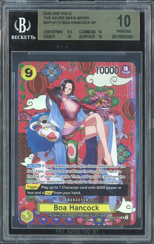 One Piece Boa Hancock #OP14-112 The Azure Sea's Seven SP BGS 10