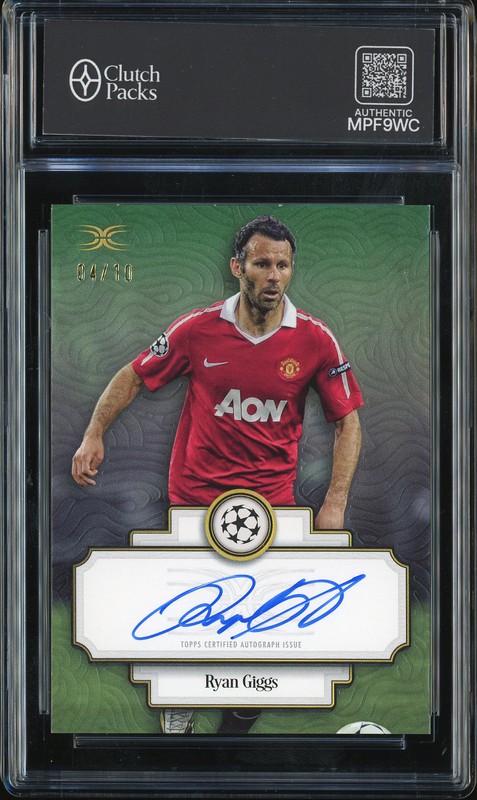2024-25 Topps Definitive Collection Defining Images Autograph Ryan Giggs #DIAL-RG Green /10 Autographed