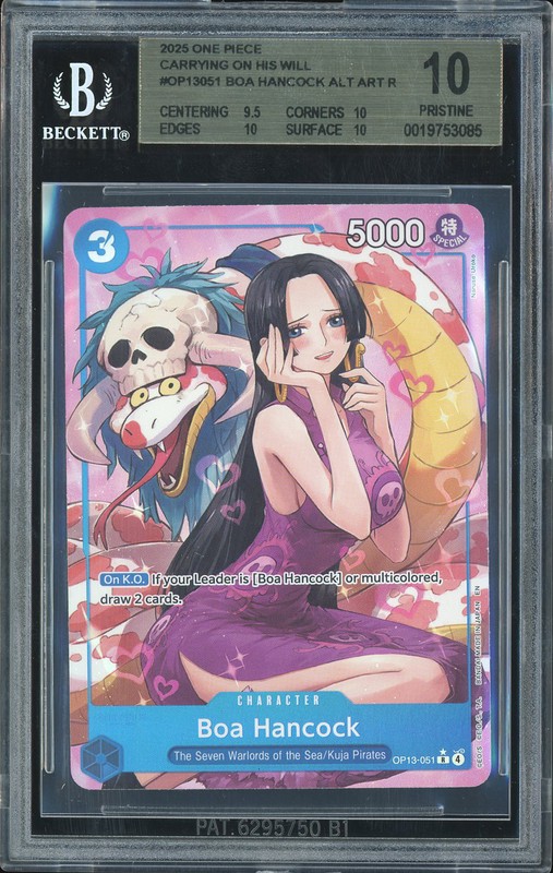 One Piece Boa Hancock #OP13-051 Carrying On His Will Alternate Art BGS 10