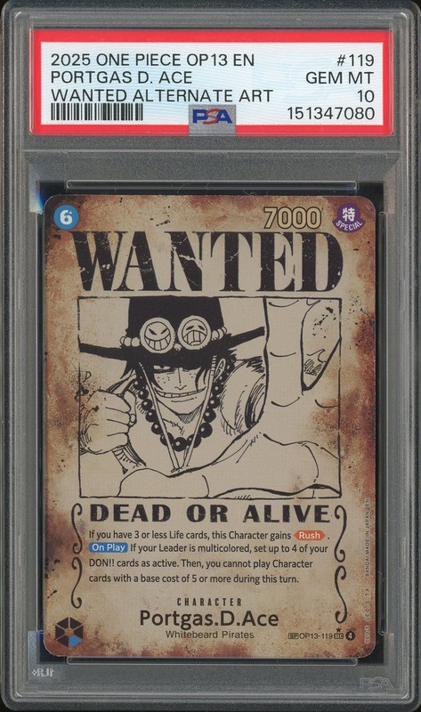 One Piece Portgas D. Ace #OP13-119 Carrying on His Will Alternate Art