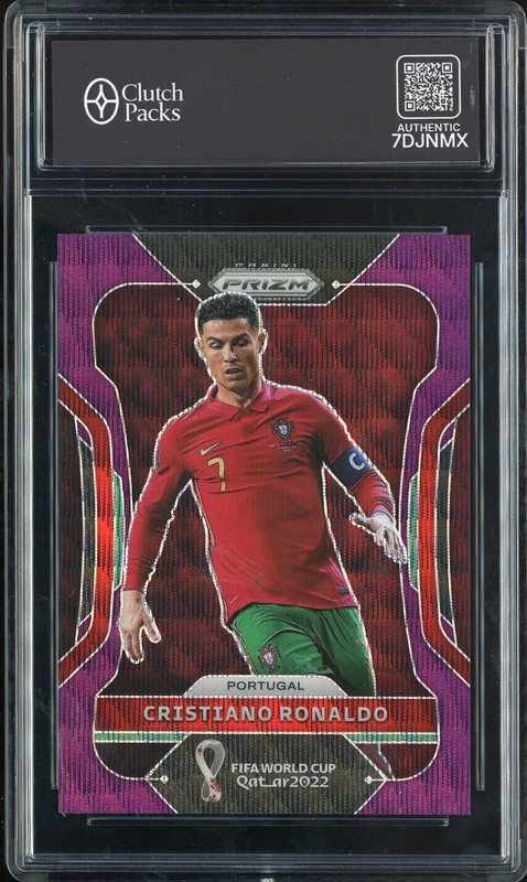 2022 Panini Prizm FIFA World Cup Qatar 2022 Cristiano Ronaldo #175 Purple Wave /99