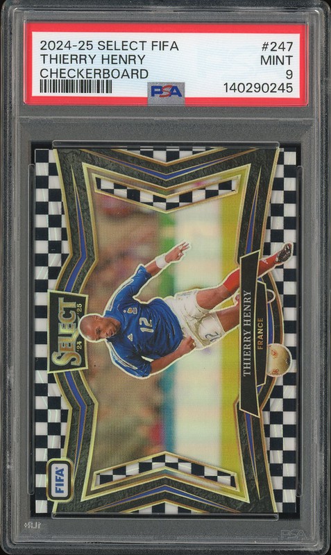 2024-25 Select FIFA Thierry Henry #247 Checkerboard PSA 9
