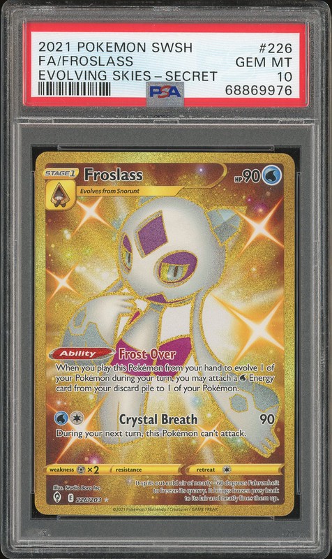 2021 Pokemon SWSH Evolving Skies Secret Froslass #226 PSA 10