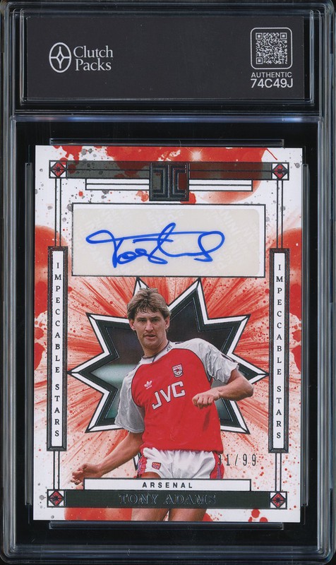 2024-25 Panini Impeccable Premier League Soccer Impeccable Stars Tony Adams #IS-TA Autograph /99
