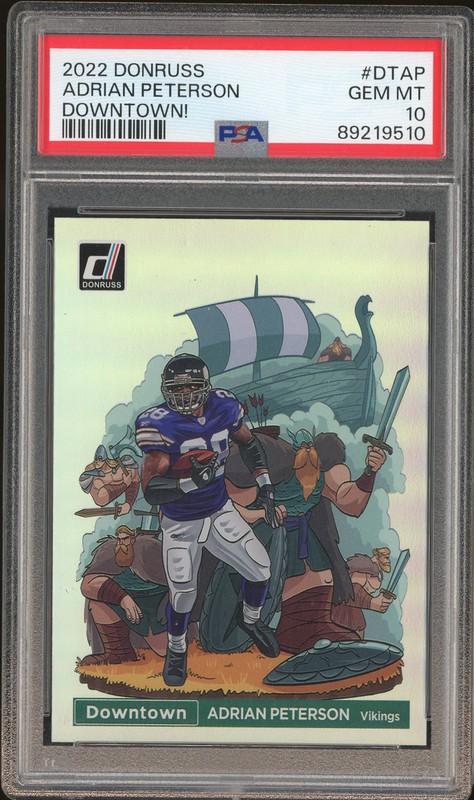 2022 Donruss Downtown Adrian Peterson #DT-AP PSA 10