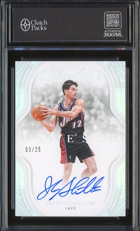 2024-25 Panini Flawless Finesse Signatures John Stockton #FNS-JST /25