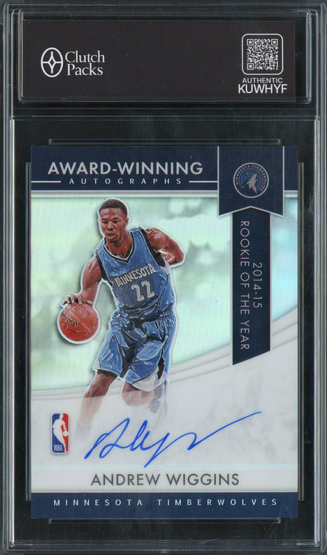 2021 Panini Award-Winning Autographs Andrew Wiggins #AW-AWG