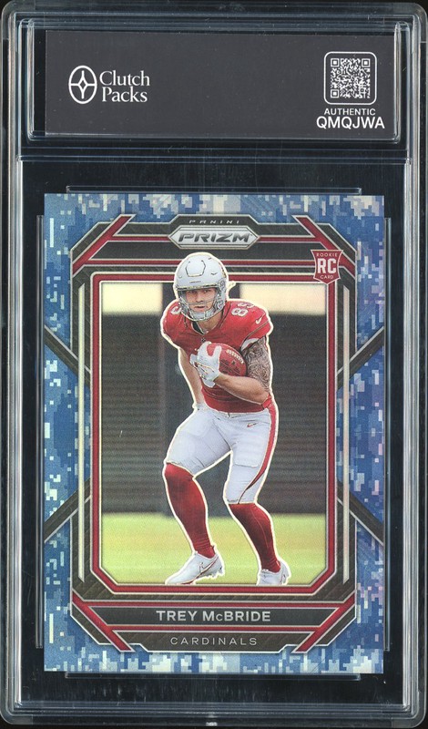 2022 Panini Prizm Trey McBride #327 Blue Camo /25