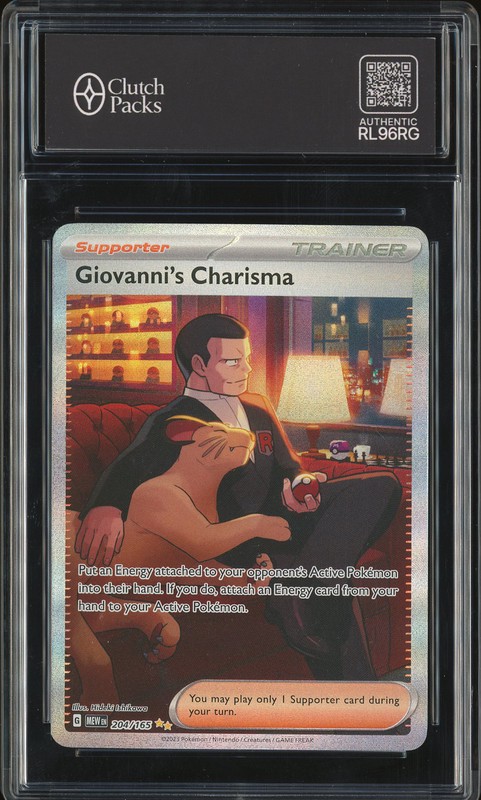 2023 Pokémon Scarlet & Violet 151 Giovanni's Charisma #204/165 Ultra Rare