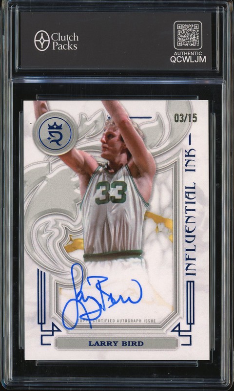2023-24 Topps Royalty Collection Basketball Influential Ink Larry Bird #II-LB Autograph /15