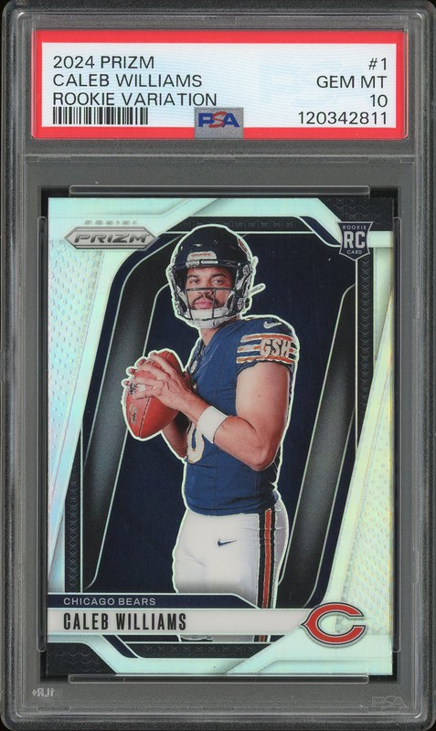 2024 Panini Prizm Rookie Variation Caleb Williams #1 Silver PSA 10