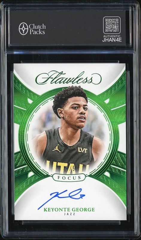 2024-25 Panini Flawless Flawless Focus Autographs Keyonte George #FFA-KGJ Emerald Autograph /5