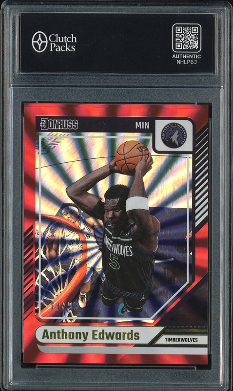 2024 Donruss Anthony Edwards #165 Red Laser /99