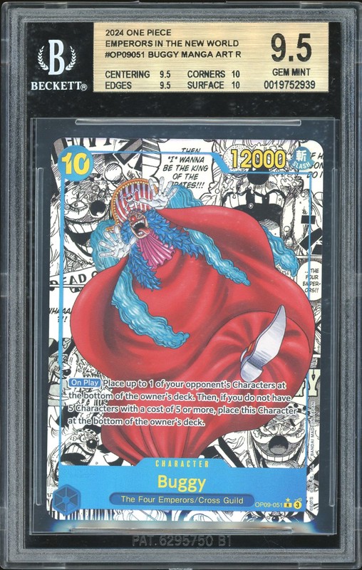 One Piece Buggy #OP09-051 Emperors in the New World Manga BGS 9.5