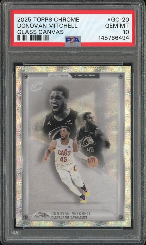 2025 Topps Chrome Glass Canvas Donovan Mitchell #GC-20 PSA 10