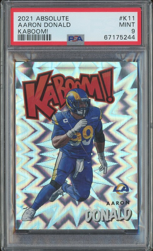 2021 Panini Absolute Kaboom! Aaron Donald #K11 PSA 9