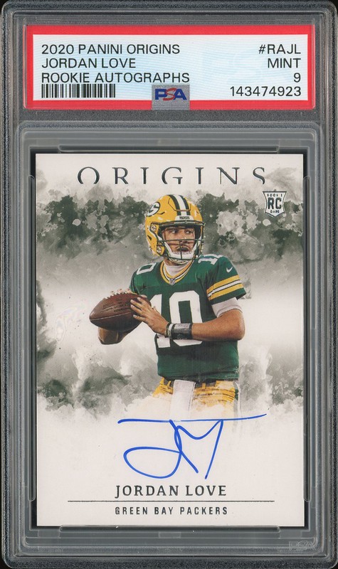 2020 Panini Origins Rookie Autographs Jordan Love #RA-JL Autograph PSA 9