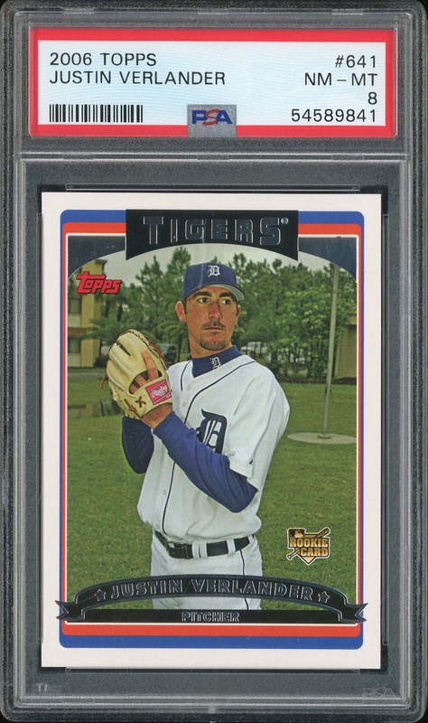 2006 Topps Justin Verlander #641 PSA 8