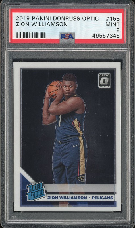 2019-20 Panini Donruss Optic Zion Williamson #158 PSA 9
