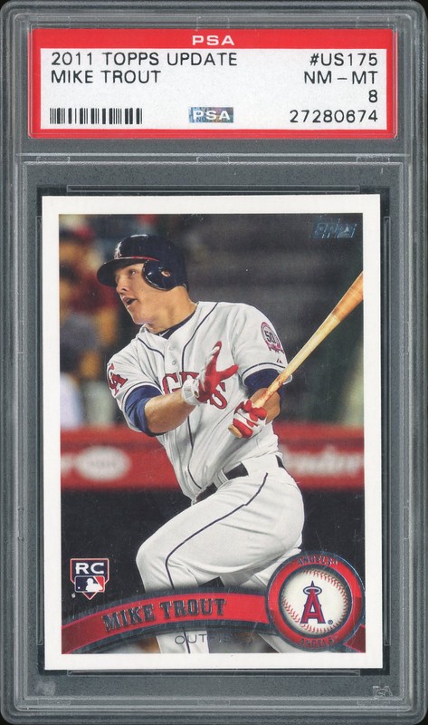 2011 Topps Update Mike Trout #US175 PSA 8
