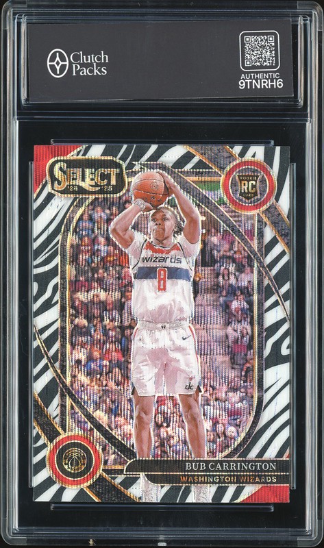2024-25 Panini Select Courtside Bub Carrington #266 Zebra