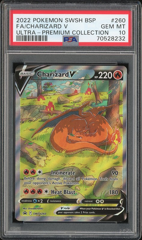 2022 Pokemon SWSH Black Star Promos Ultra-Premium Collection Charizard V #260 PSA 10