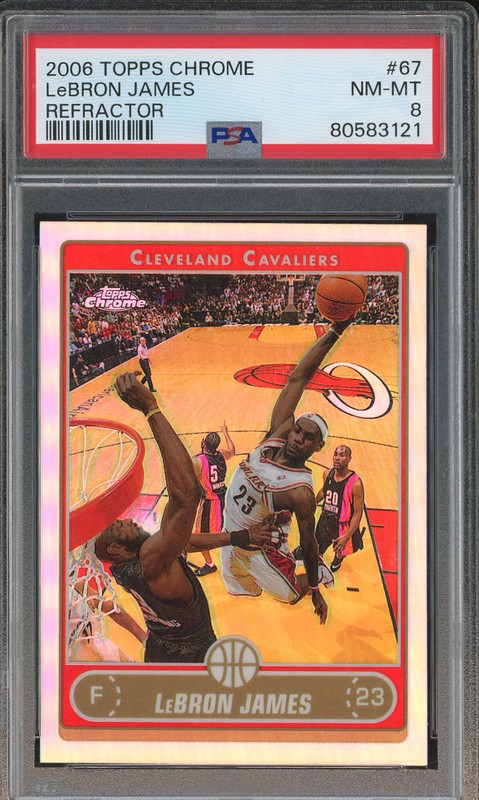 2006 Topps Chrome LeBron James #67 Refractor PSA 8