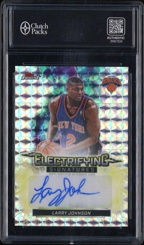 2025-26 Topps Finest Electrifying Signatures Larry Johnson #ESG-LJ Geometric Autograph