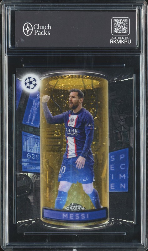 2023 Topps Chrome UEFA Champions League Specimen Lionel Messi #S-10 Gold /50