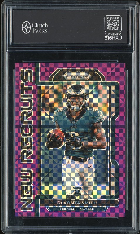 2021 Panini Prizm New Recruits DeVonta Smith #NR-6 Purple Power /49