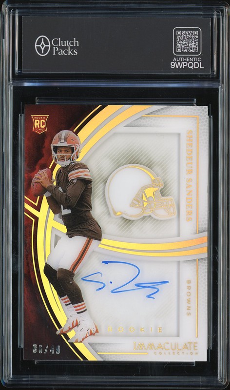 2025 Panini Immaculate Collection Rookie Signature Stamps Shedeur Sanders #IRSS-SSS Autograph /49