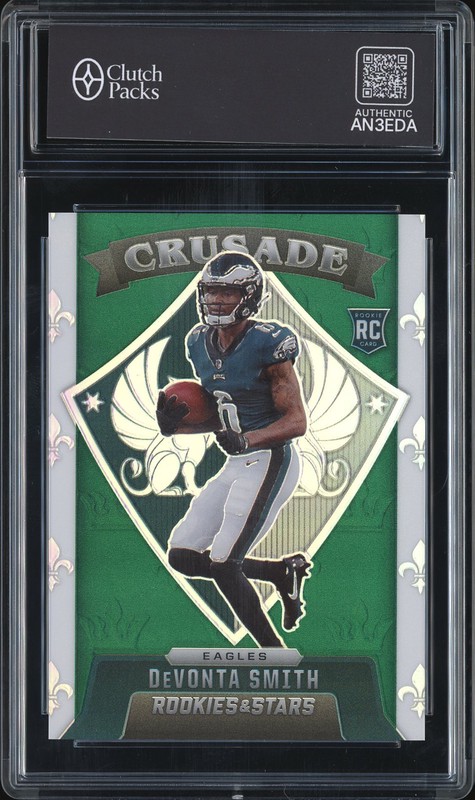 2021 Panini Rookies & Stars Crusade DeVonta Smith #CR-25 Green Prizm /5