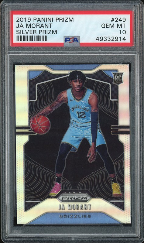 2019-20 Panini Prizm Ja Morant #249 Silver Prizm PSA 10
