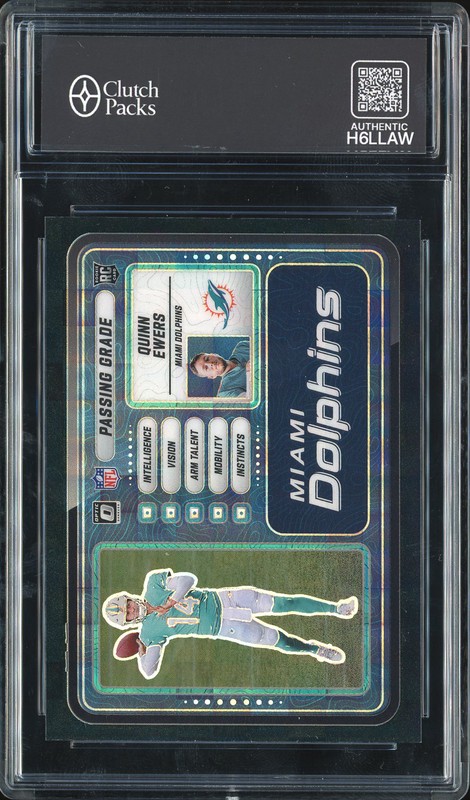 2025 Panini Donruss Optic Football Passing Grade Quinn Ewers #4 Black Pandora /149