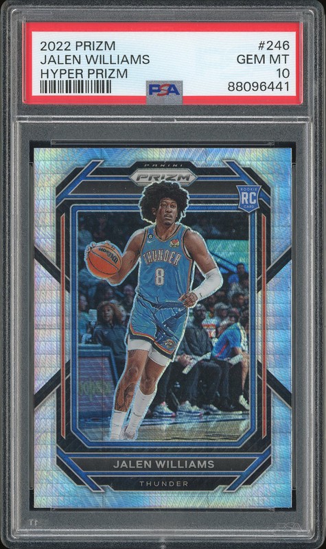 2022 Prizm Jalen Williams #246 Hyper Prizm PSA 10