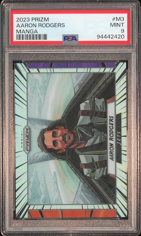 2023 Panini Prizm Manga Aaron Rodgers #M-3 PSA 9