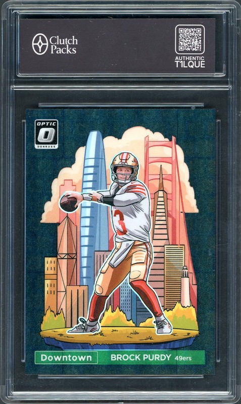 2024 Panini Donruss Optic Downtown Brock Purdy #4 Black Pandora /25