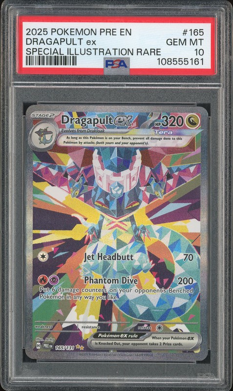 2025 Pokemon Dragapult ex #165 Special Illustration Rare PSA 10