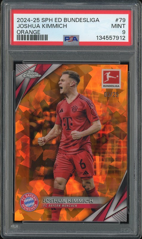 2024-25 Topps Chrome Bundesliga Joshua Kimmich #79 Orange /25 PSA 9