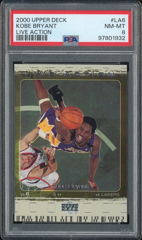 2000 Upper Deck Live Action Kobe Bryant #LA6 PSA 8