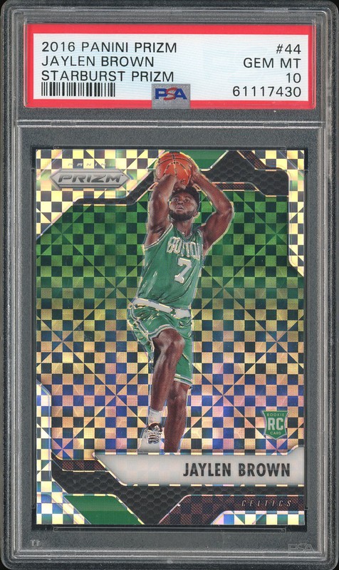 2016 Panini Prizm Jaylen Brown #44 Starburst Prizm PSA 10