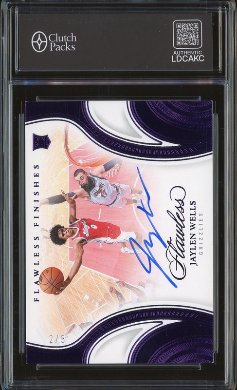2024-25 Panini Flawless Jaylen Wells #FF-JWG Flawless Finishes Autograph /3