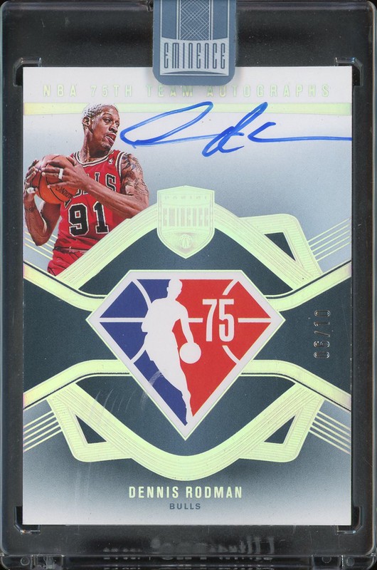2024-25 Panini Eminence NBA 75th Team Autographs Dennis Rodman #NBA-ROD Autograph /10