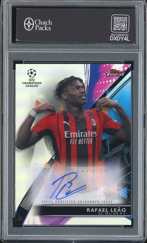 2021-22 Topps Finest Base Card Autograph Rafael Leão #BA-LE