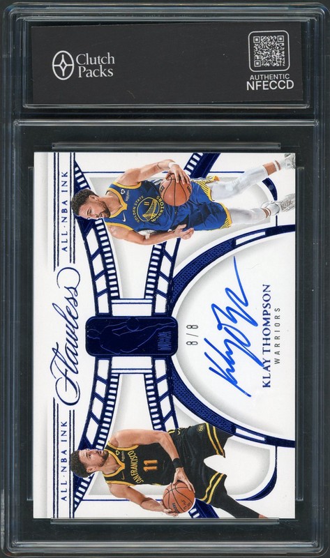 2023-24 Panini Flawless All-NBA Ink Klay Thompson #ALL-KYT Sapphire Autograph /8