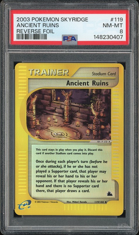 2003 Pokemon Skyridge Ancient Ruins #119 Reverse Foil PSA 8