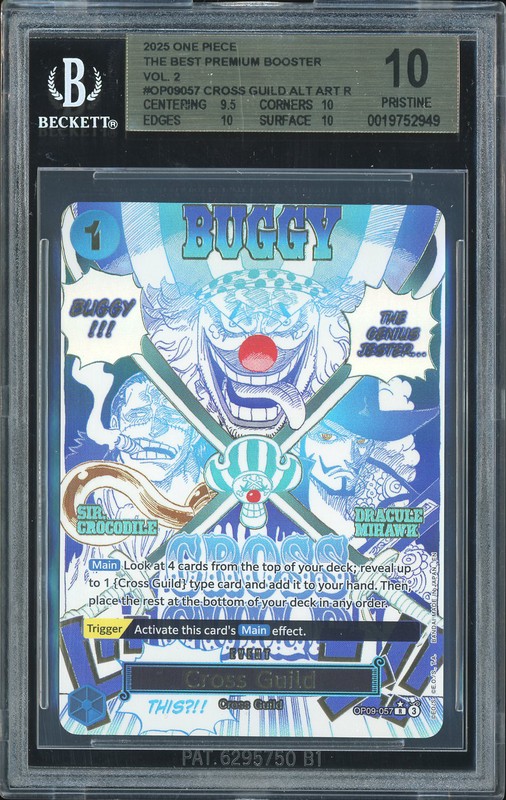 One Piece Buggy #OP09-057 The Best Premium Booster Vol. 2 Alternate Art BGS 10