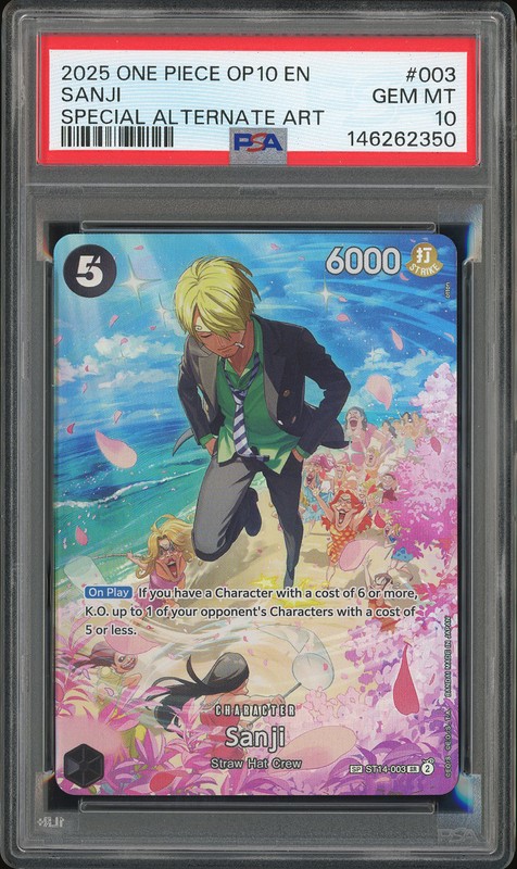 One Piece Sanji #ST14-003 OP10 Royal Blood SP PSA 10