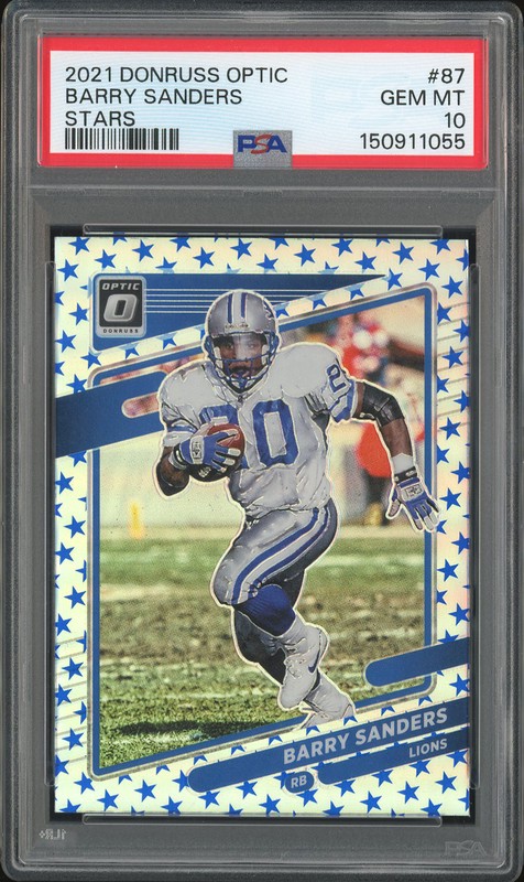 2021 Donruss Optic Stars Barry Sanders #87 Stars PSA 10